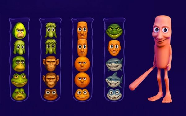 Brainrot Mind Puzzle: Sort Challenge - Color Tube Puzzle Game Online